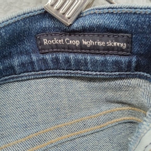 Citizens of Humanity Jeans Womens 28‎ Blue Rocket Crop High-Rise Skinny Denim - Picture 9 of 12